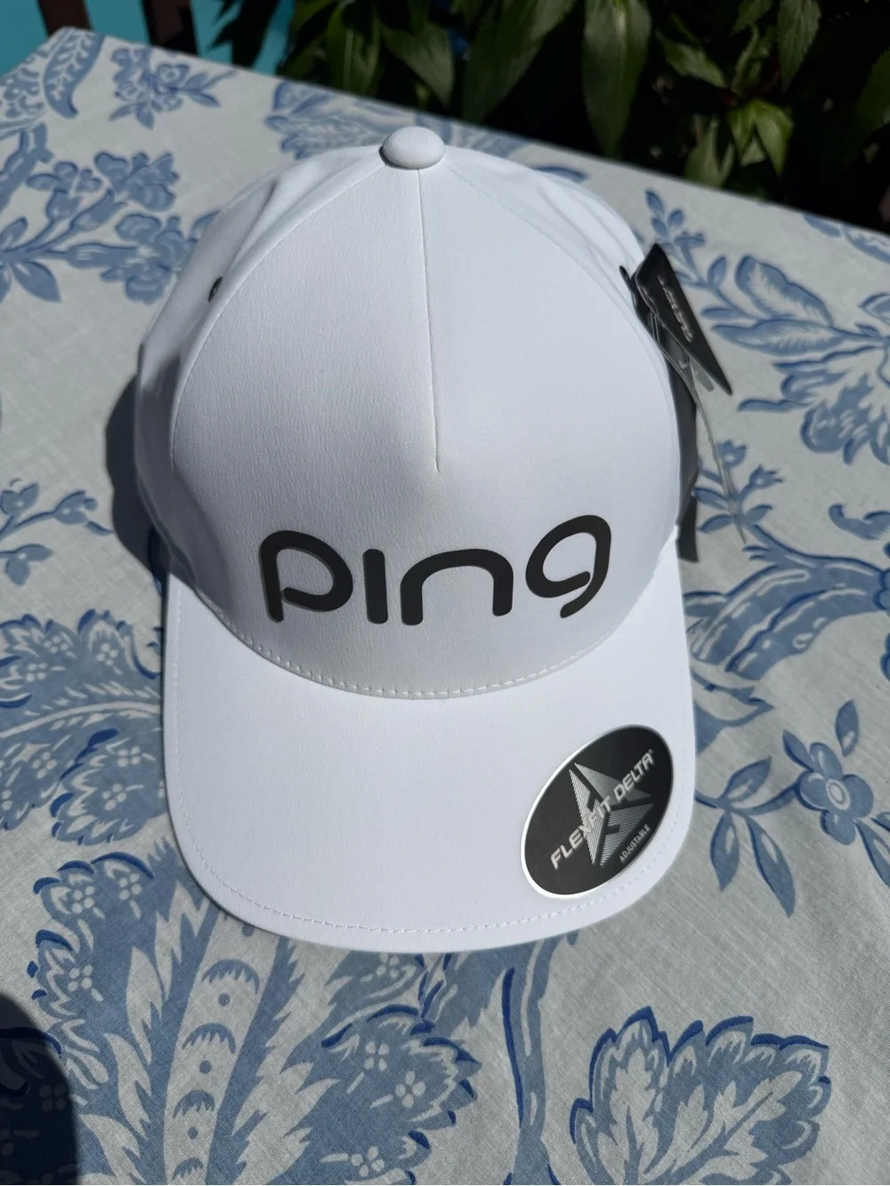 NEW Ping Golf Hat Women's FlexFit Delta White Adjustable Structured Fit